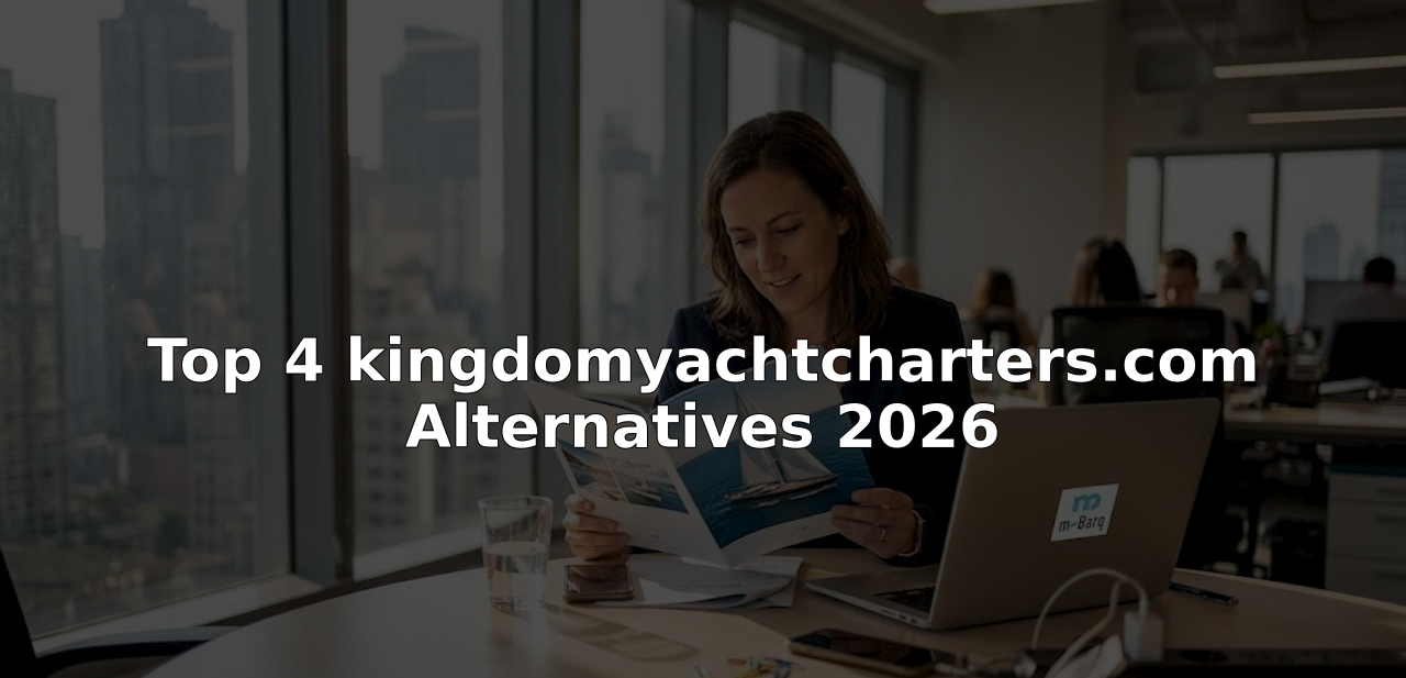 Office manager reviewing yacht charter brochures