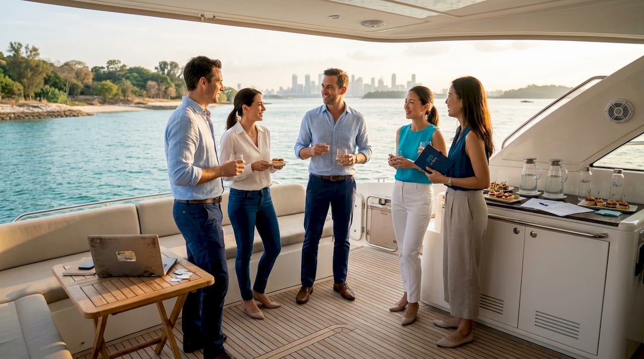 Unique yacht party ideas for corporate events in Singapore